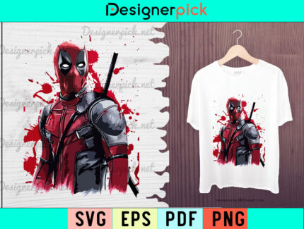 Deadpool Svg, Deadpool Tshirt Design, Deadpool Cartoon Svg