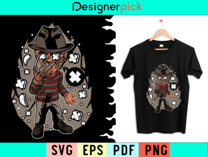 Freddy Krueger Svg Design, Freddy Svg, Freddy Tshirt Design