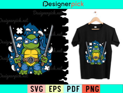 Leonardo Svg Design, TMNT movie Svg, Leonardo Tshirt Design