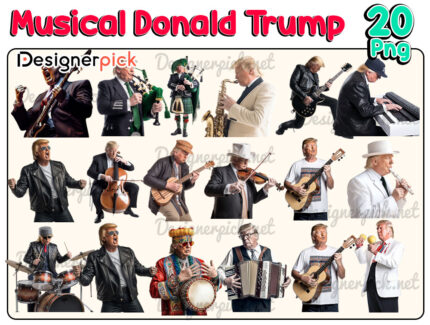 Musical Donald Trump Png Bundle, Funny Donald Trump Png