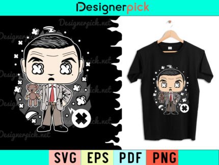 Mr. Bean Svg Design, Mr. Bean movie Svg, Mr. Bean Tshirt Design