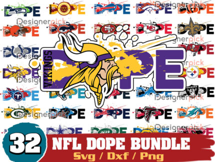 NFL Dope Png Bundle, NFL Team Png, Dope Nfl Sublimation Bundle