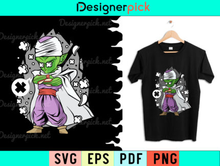 Piccolo Svg Design, Dragonball Z movie Svg, Piccolo Tshirt Design