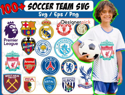 Soccer Team Svg Bundle, Football Logo Svg, Football Svg Bundle