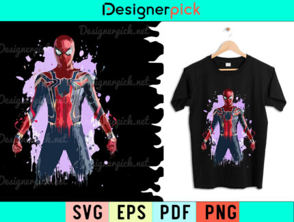 Iron Spider Svg Design, Iron Spider Svg, Spiderman Tshirt Design