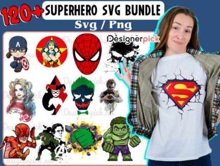Superhero Svg Bundle, Superhero Icon Clipart, Marvel Logo Svg