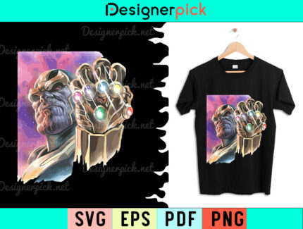 Thanos Svg, Thanos Tshirt Design, Thanos Gaunlet Svg Design