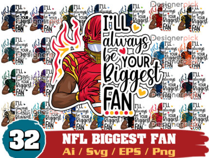 Biggest Fan NFL Svg Bundle, NFL Team Png, Nfl Sublimation Bundle