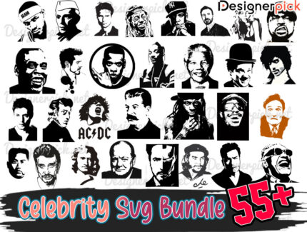 Celebrity SVG bundle, Celebrity Clipart, Celebrity Png
