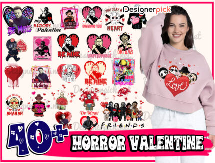 Horror Valentine Sublimation Bundle, Horror Valentine Png