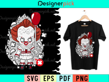 Pennywise Svg Design, IT Movie Svg, Pennywise Cartoon Svg