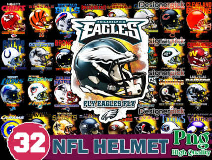 NFL Helmet Png Bundle, NFL Team Png, Helmet NFL Bundle