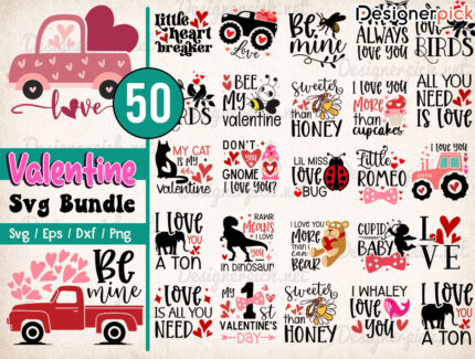 Valentine Svg Bundle, Valentine Quote Svg, Cute Valentine Svg Bundle