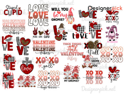 Ultimate Valentine Sublimation Bundle, Cute Valentine Png