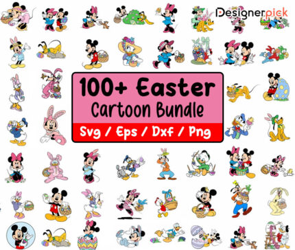 Disney Easter Cartoon SVG Bundle, Disney Easter Svg