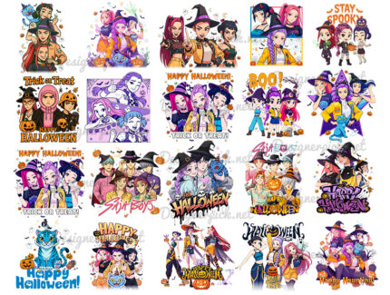 40 Kpop Demon Hunter Halloween PNG Bundle, Halloween Huntrix  PNG