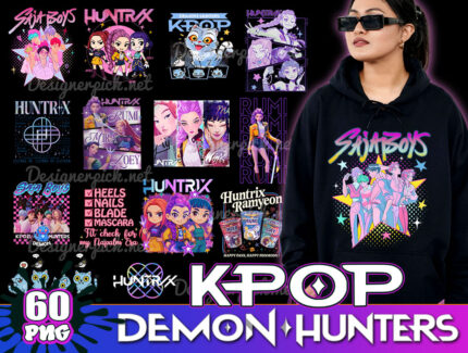 60 Kpop Demon Hunter PNG Bundle, Huntrix PNG