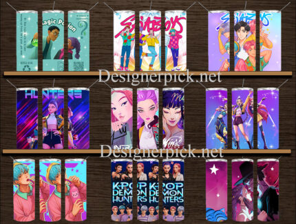 70 Kpop Demon Hunter Tumbler Bundle, Saja Boys Tumbler Png, Huntrix Tumbler Png