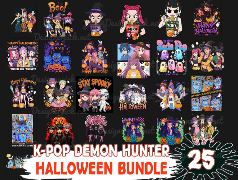 Kpop Huntrix PNG, Demon Hunters Halloween PNG