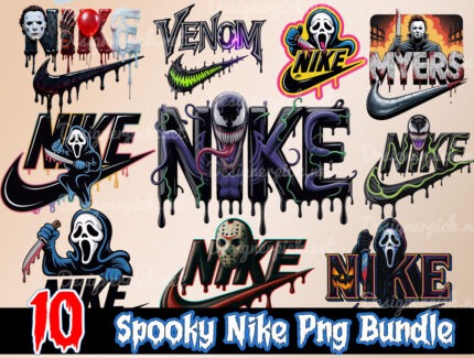 10 Nike Halloween Png Bundle, Venom Halloween Png Bundle