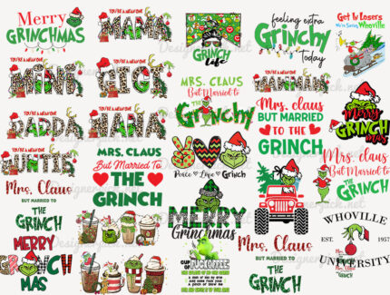 Grinchmas PNG Bundle, Grinch Png Bundle