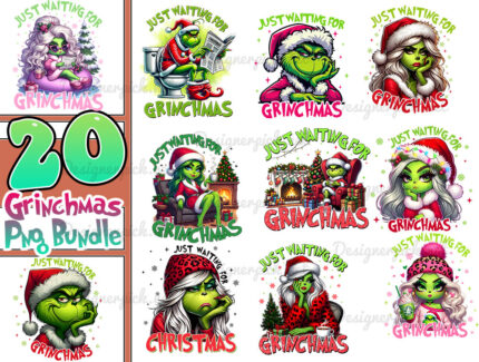 Grinchmas PNG Bundle, Christmas Bundle Png