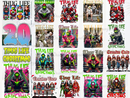 Thug Life Christmas PNG Bundle, Funny Christmas