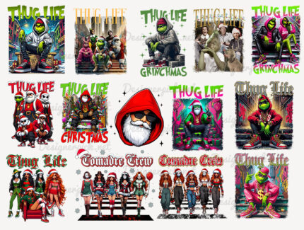 Thug Life Christmas PNG Bundle, Funny Christmas