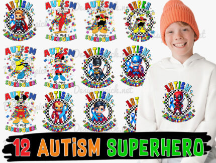Superhero Autism Png Bundle, Autism Png Bundle