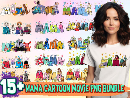 Cartoon Mama Png Bundle, Disney Mama Png