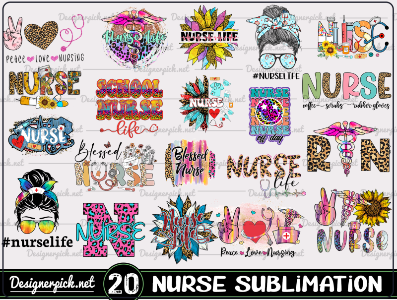 Nurse Sublimation Bundle - Designerpick